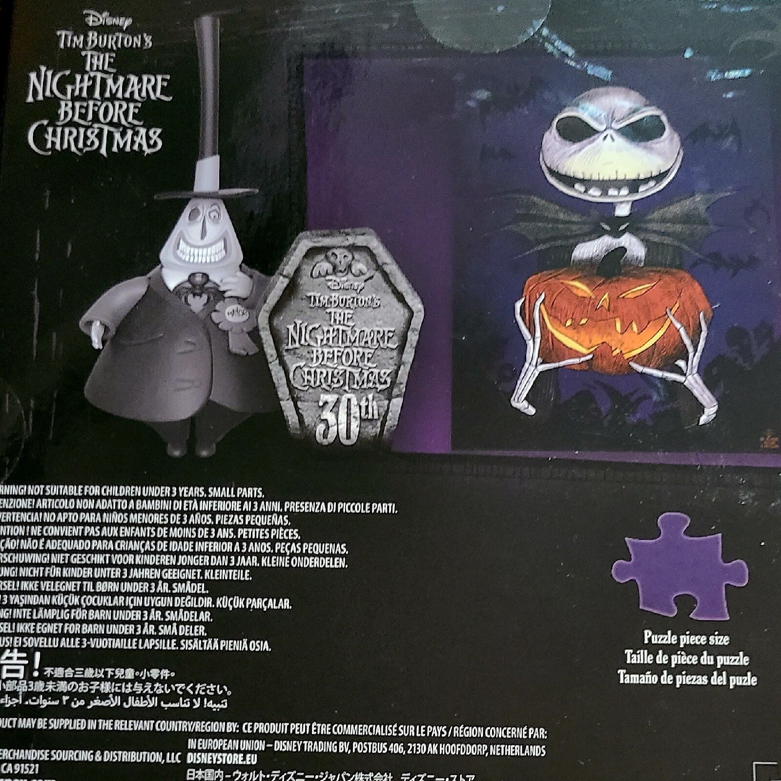 NEW Disney Parks 2023 Nightmare Before Christmas 30th Anniv Puzzle Jack Pumpkin