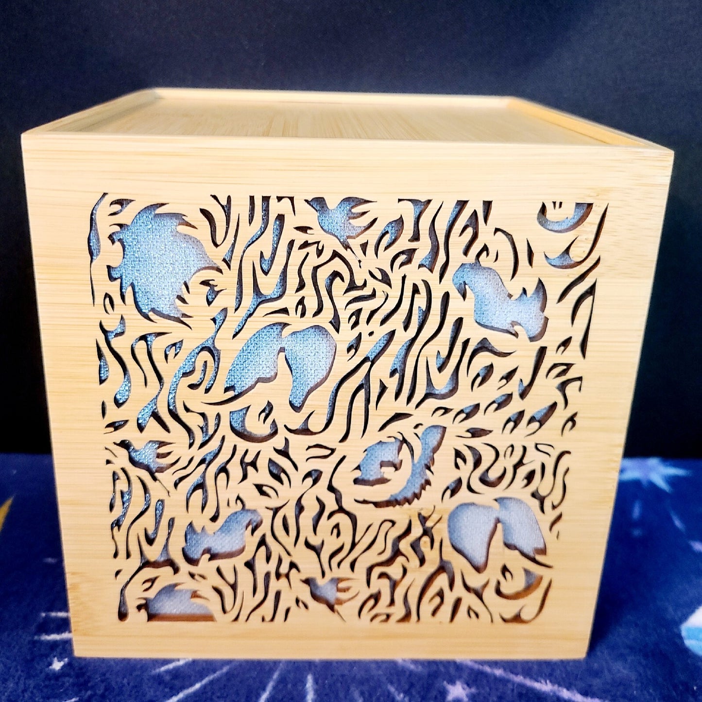 NEW 2023 Disney Parks Animal Kingdom 25th Anniversary Wood Light Up Cube Box