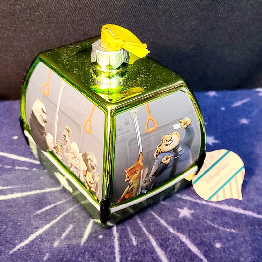 Disney Parks Skyliner Zootopia Nick Wilde Judy Hopps Glass Christmas Ornament