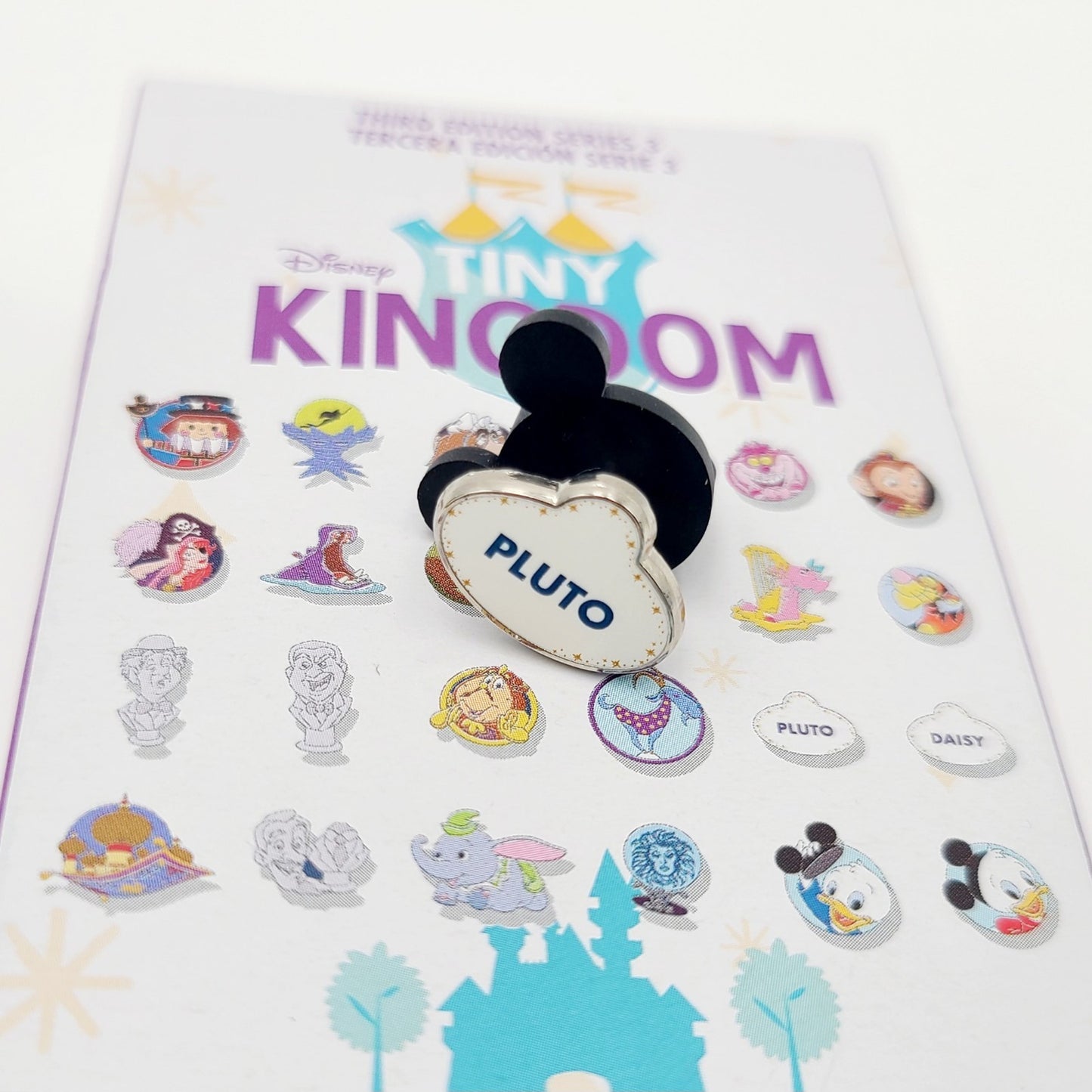 Disney Parks Tiny Kingdom 3rd Edition Series 3 PLUTO Name Tag Badge Mystery Pin