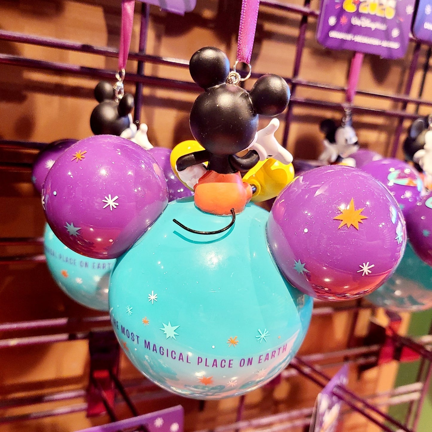 2026 Walt Disney World Parks Mickey Mouse Glass Ball Christmas Dated Ornament