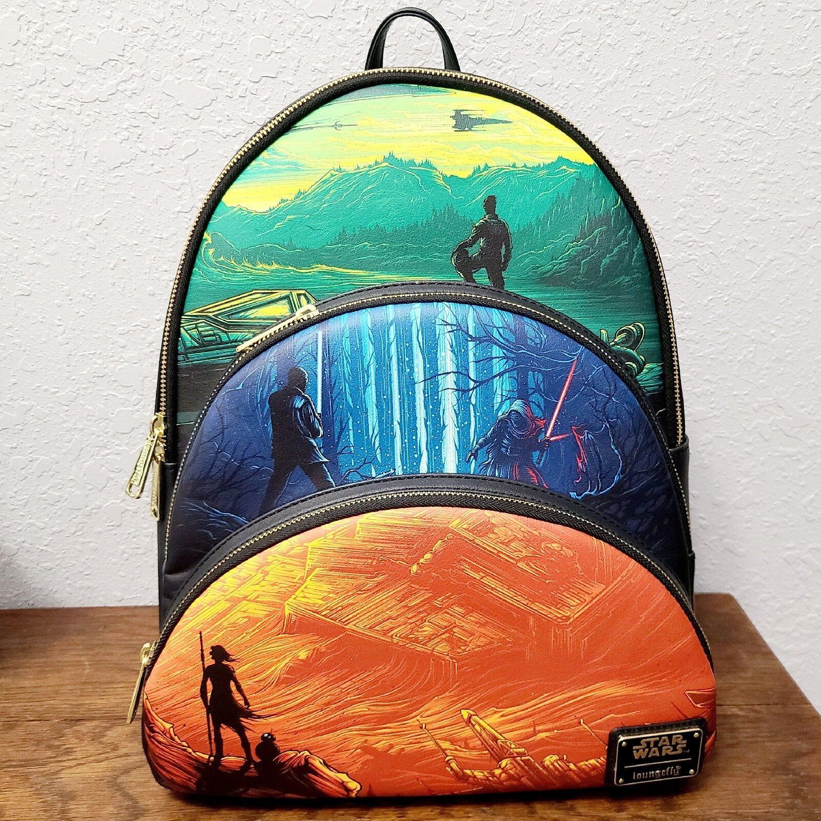 NEW 2023 Disney Parks Star Wars The Force Awakens Loungefly Backpack Disney100