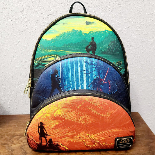 NEW 2023 Disney Parks Star Wars The Force Awakens Loungefly Backpack Disney100