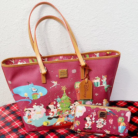 *EXACT Tote & Wallet* 2023 Disney Park Dooney Bourke Christmas Mickey Purse Bag