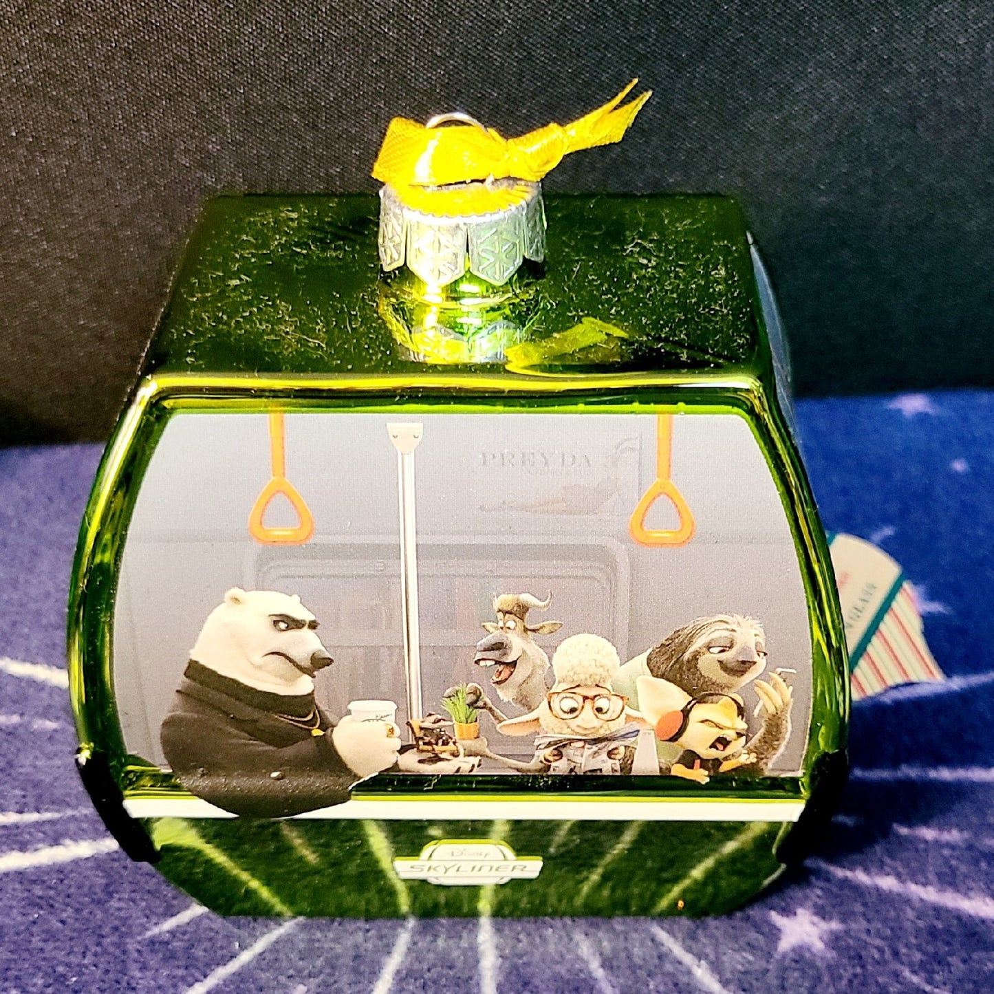 Disney Parks Skyliner Zootopia Nick Wilde Judy Hopps Glass Christmas Ornament