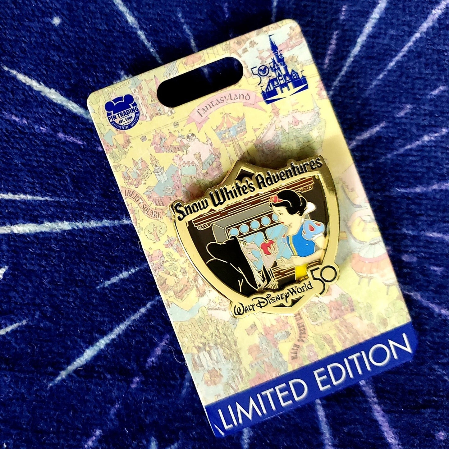 Walt Disney World 50th Anniversary Attraction Crest Pin - Snow White Adventures
