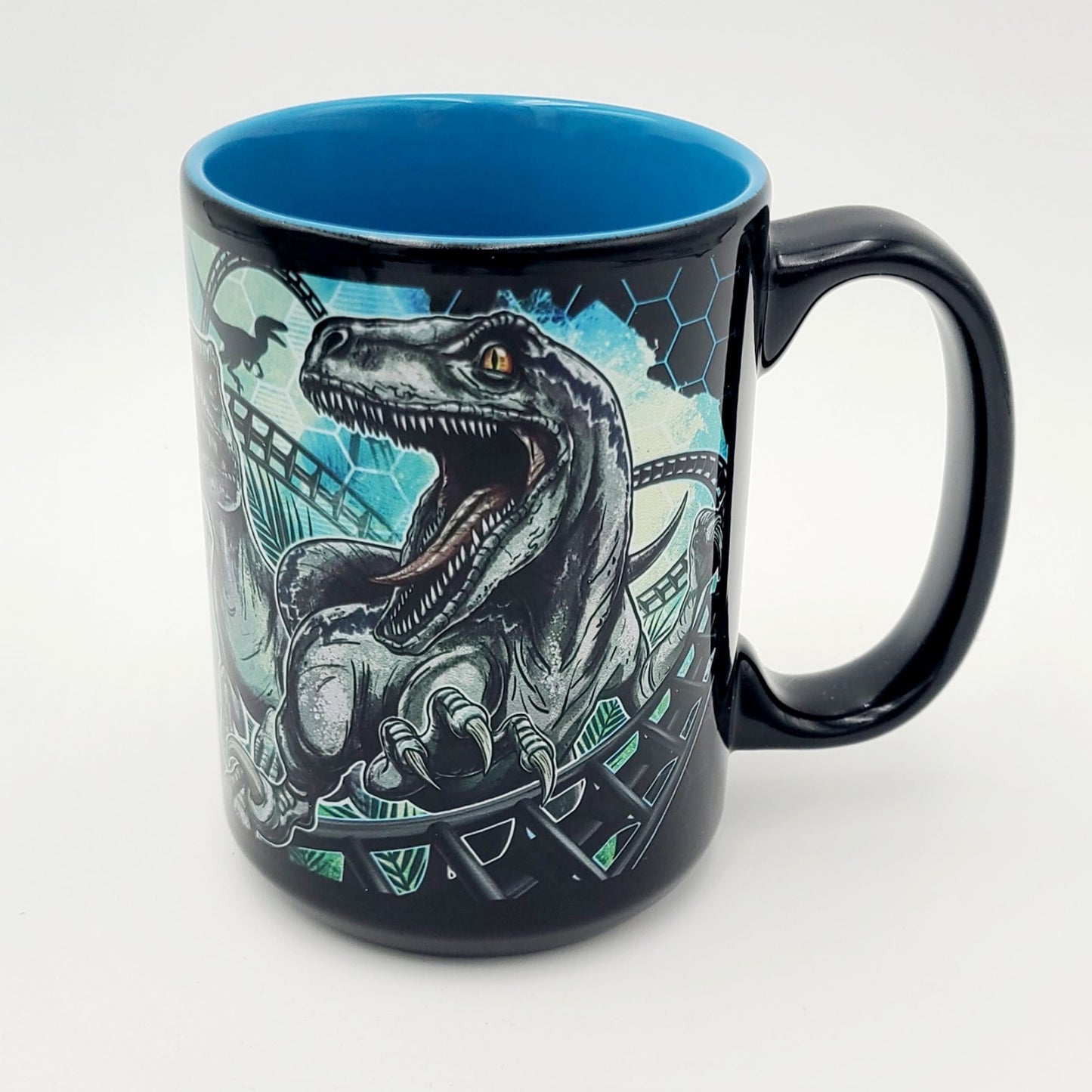 Universal Studios Jurassic World VelociCoaster Orlando Coffee Cup Mug Dinosaur
