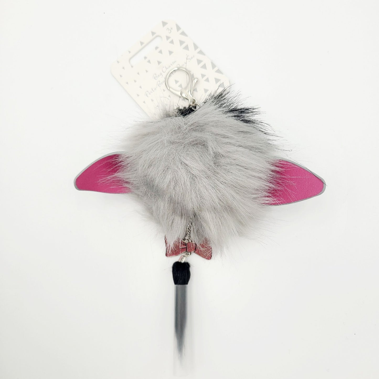 NEW Disney Parks Fuzzy Pom Pom Bag Charm Key Chain Keychain Eeyore Winnie Pooh
