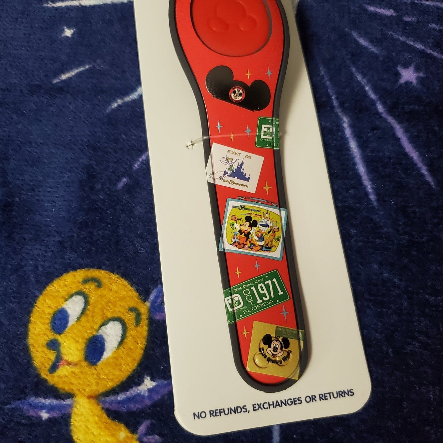 2021 Walt Disney World 50th Celebration Vault Red Magic Band WDW License Plates