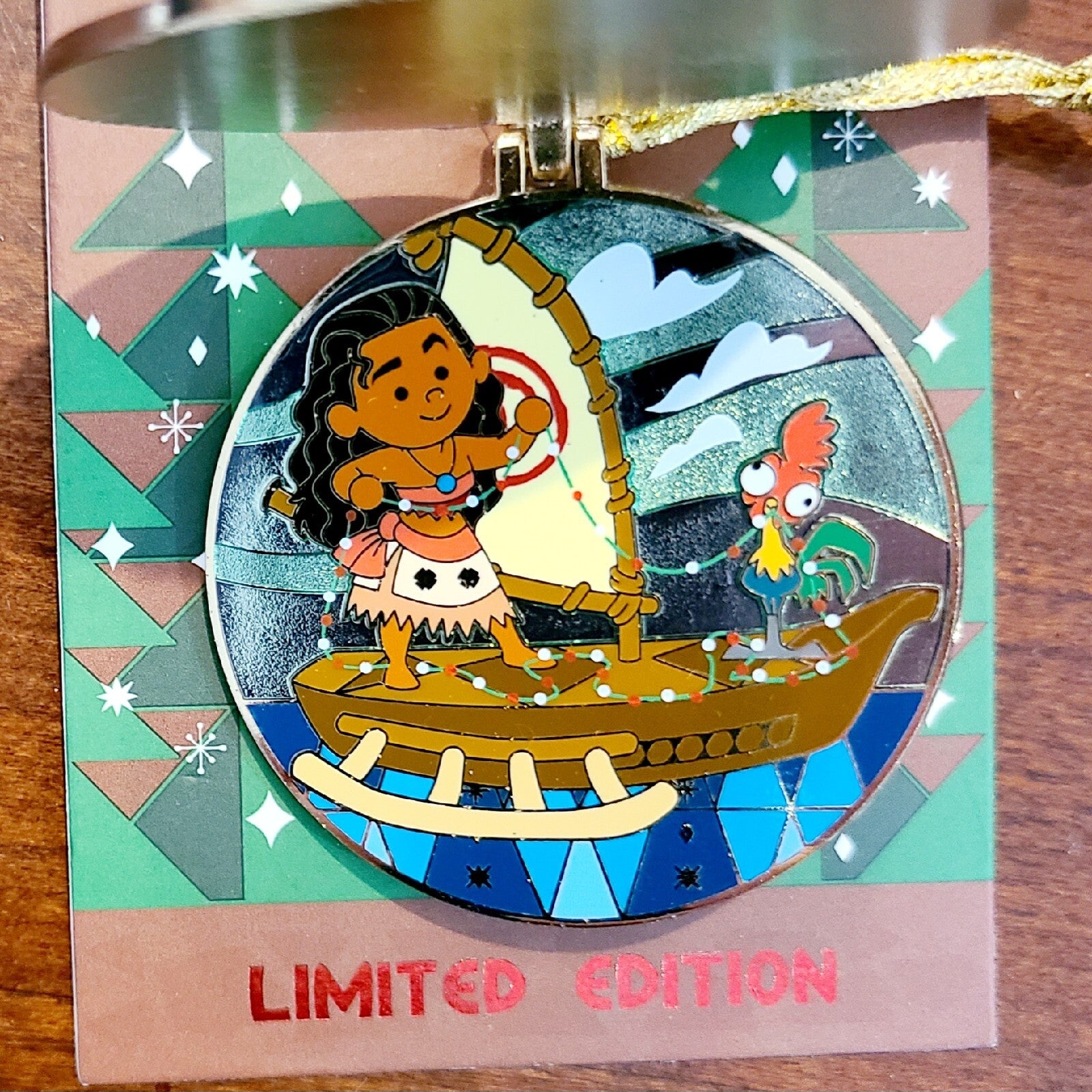 NEW Disney Parks 2020 Christmas Gingerbread Polynesian Moana Hei Hinged LE Pin