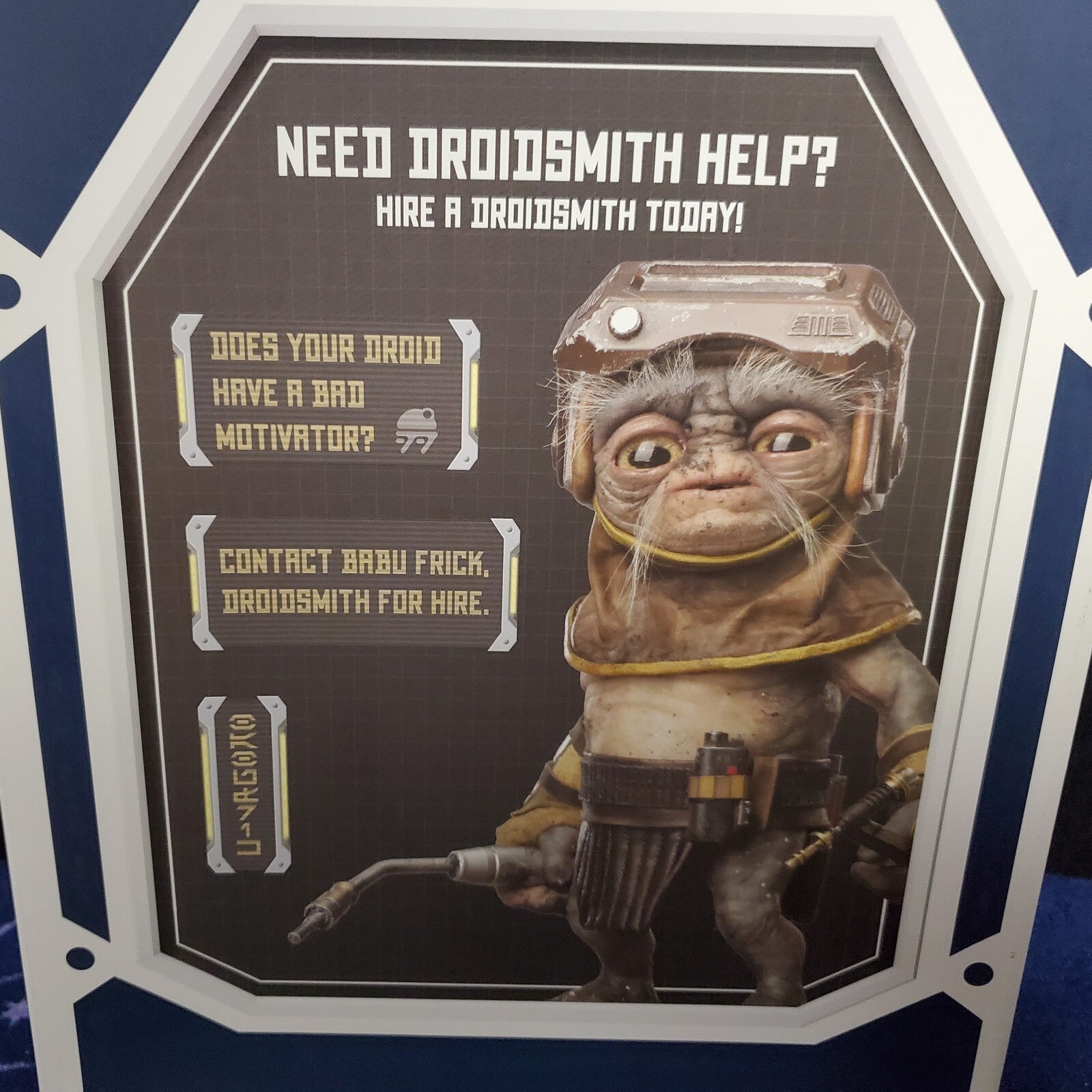 2022 Disney Star Wars Galaxy’s Edge Droid Depot Babu Frik Interactive Droidsmith