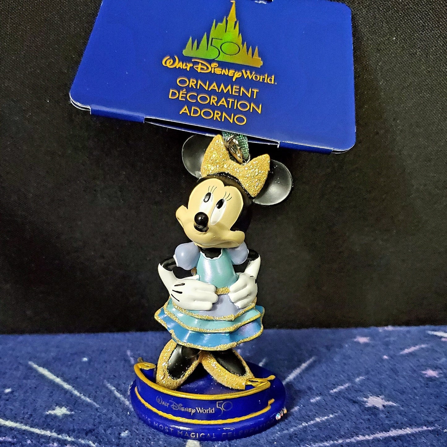 *2 Ornament Set* Walt Disney World Park 50th Anniversary Mickey Minnie Christmas