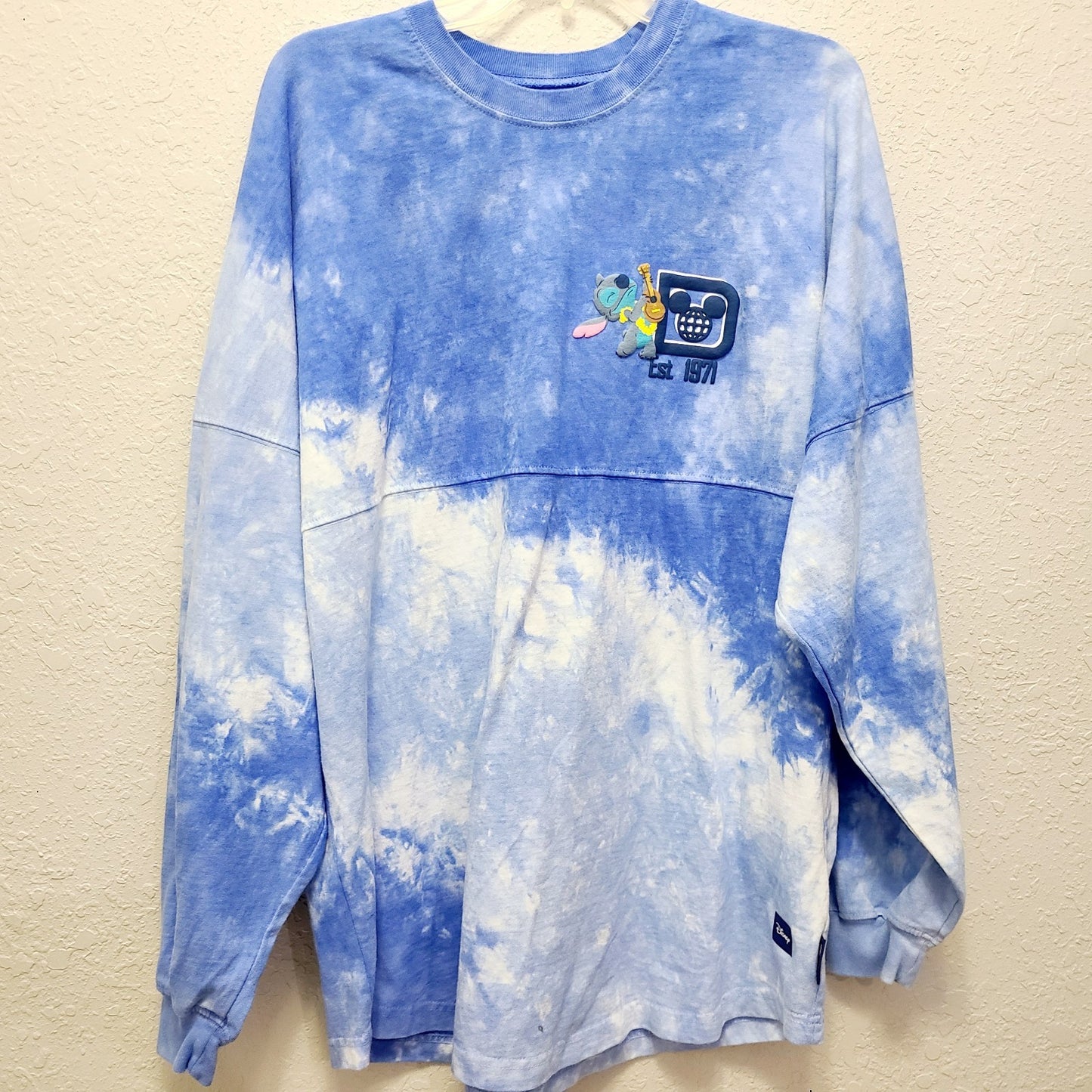 LARGE Spirit Jersey Walt Disney World Parks WDW Stitch Hawaiian Vacation Adult