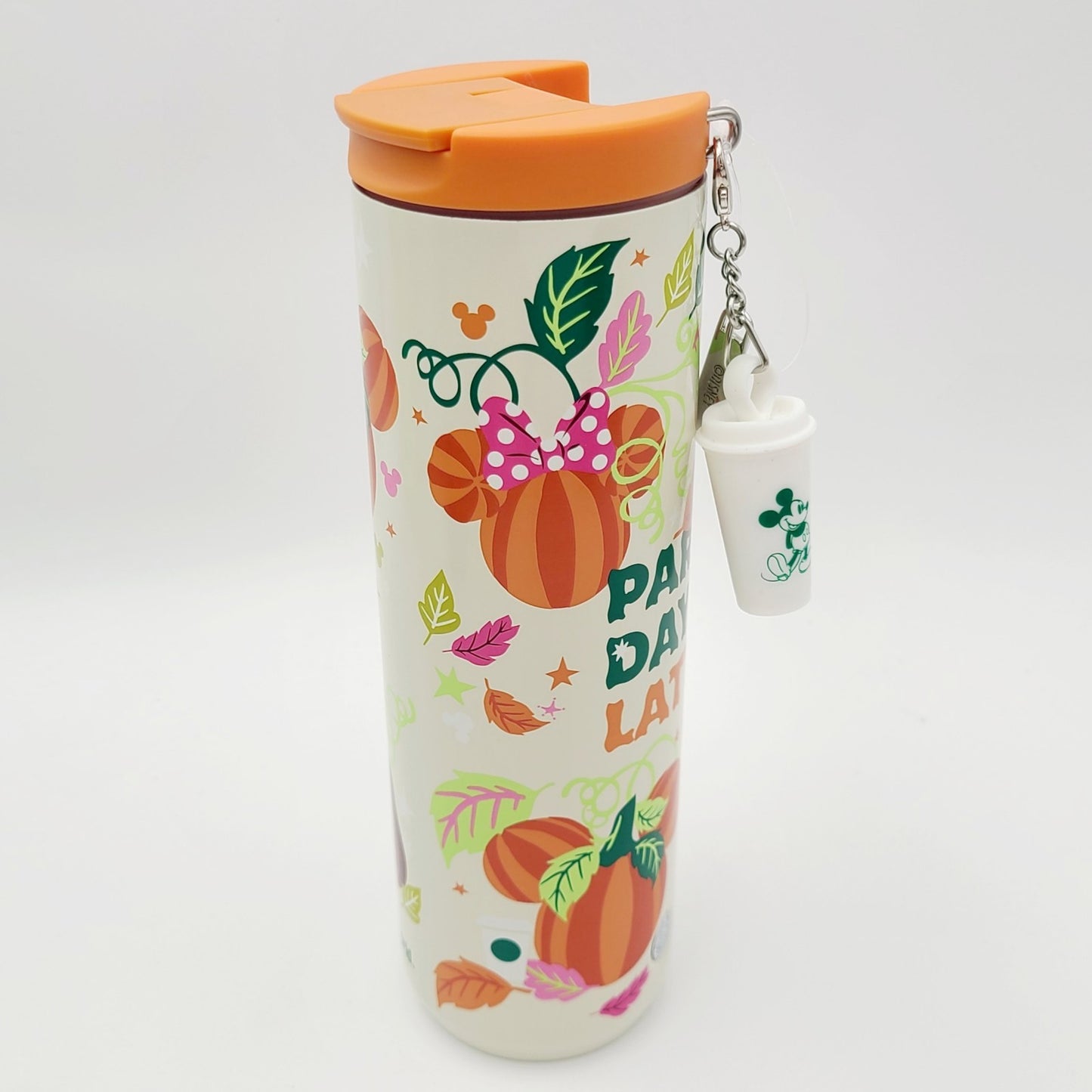 Disney Parks Days & Lattes 2025 Starbucks Halloween Pumpkin Tumbler Cup & Charm