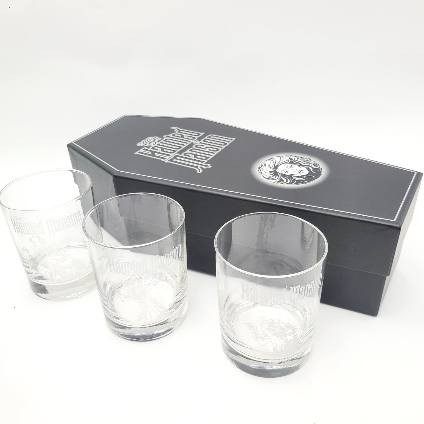 Disney Parks Arribas Haunted Mansion Hitchhiking Ghosts Limited Edition Glasses