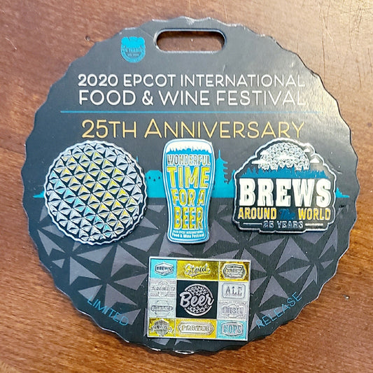 Disney Parks 2020 Epcot Food & Wine Festival Brews Around The World LE 4 Pin Set