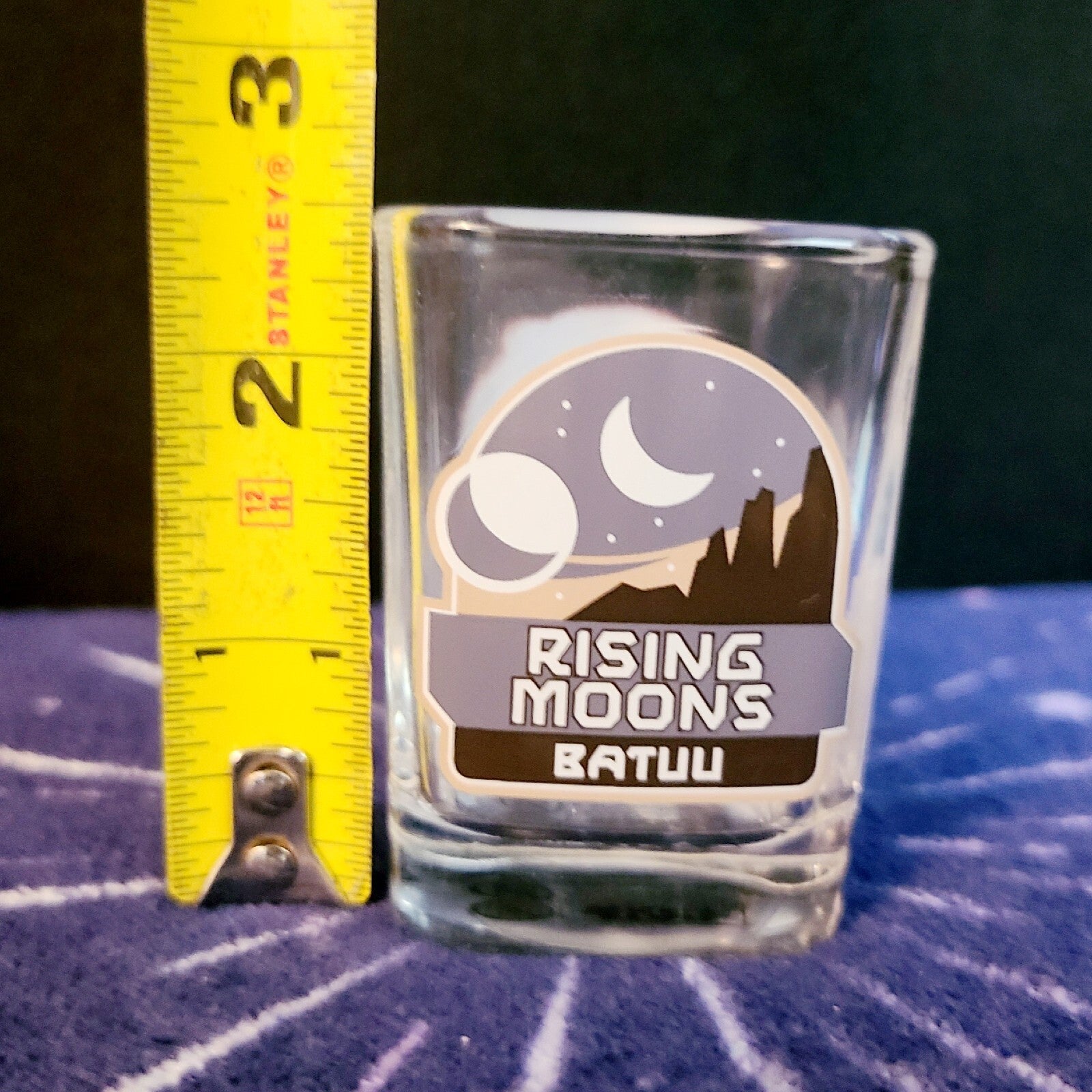 2023 Disney Parks Star Wars Batuu Bright Suns Rising Moons Dual Sided Shot Glass