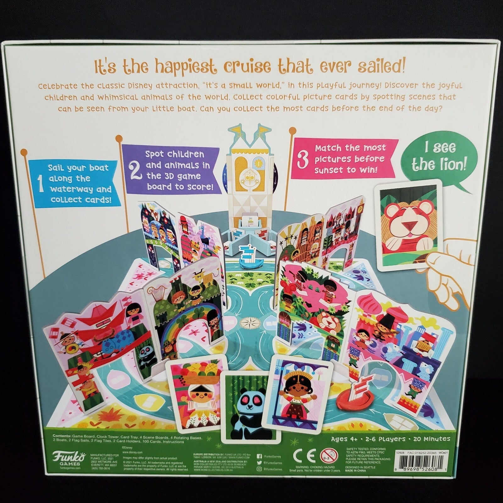 NEW 2021 Disney Parks It's A Small World Theme Park Funko Board Game Age 4+
