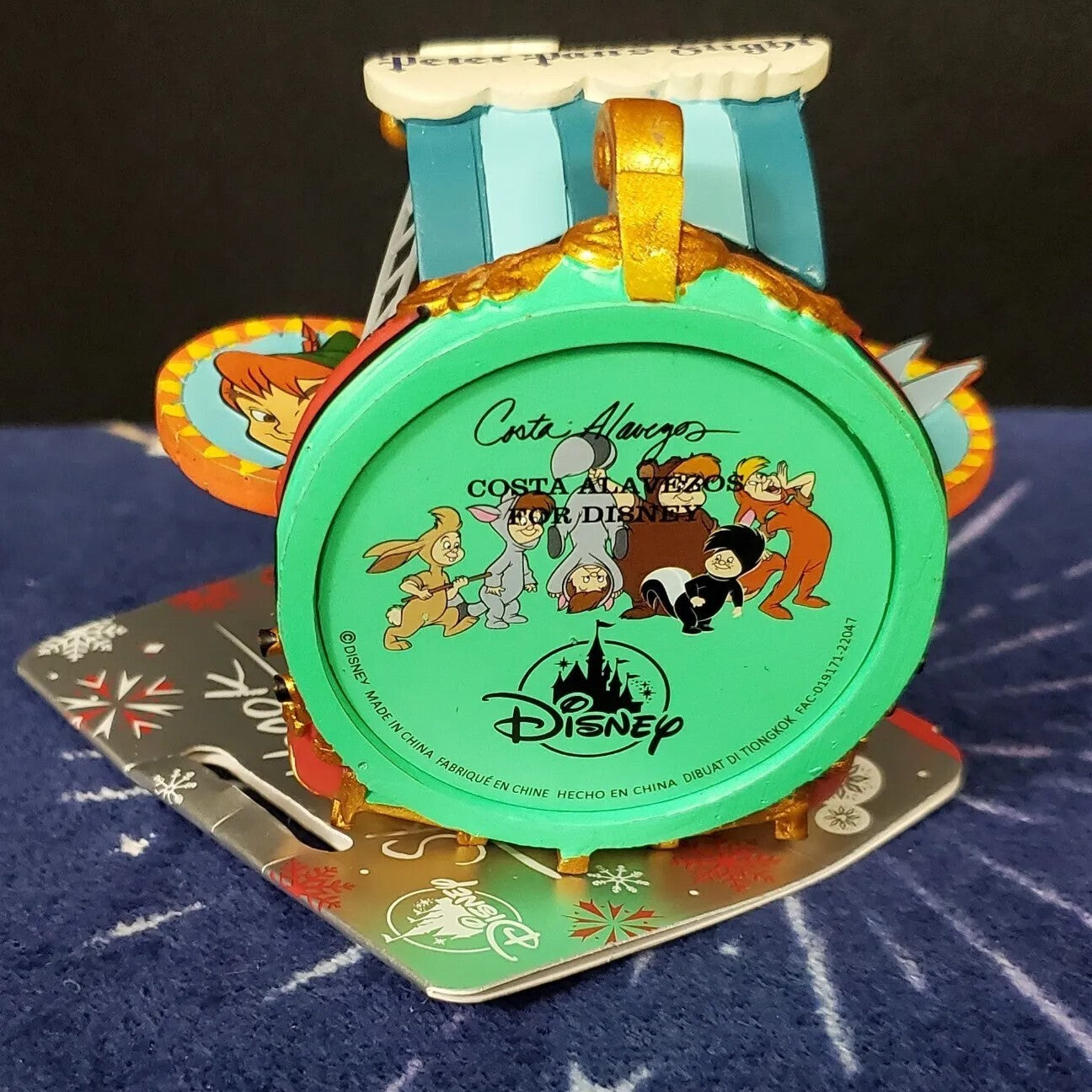 2022 Disney Parks Peter Pan's Flight Mickey Mouse Ear Hat Christmas Ornament