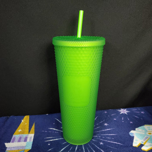 NEW 2022 Disney World Parks Mickey Green Stud Bling Starbucks 24 oz Tumbler Cup