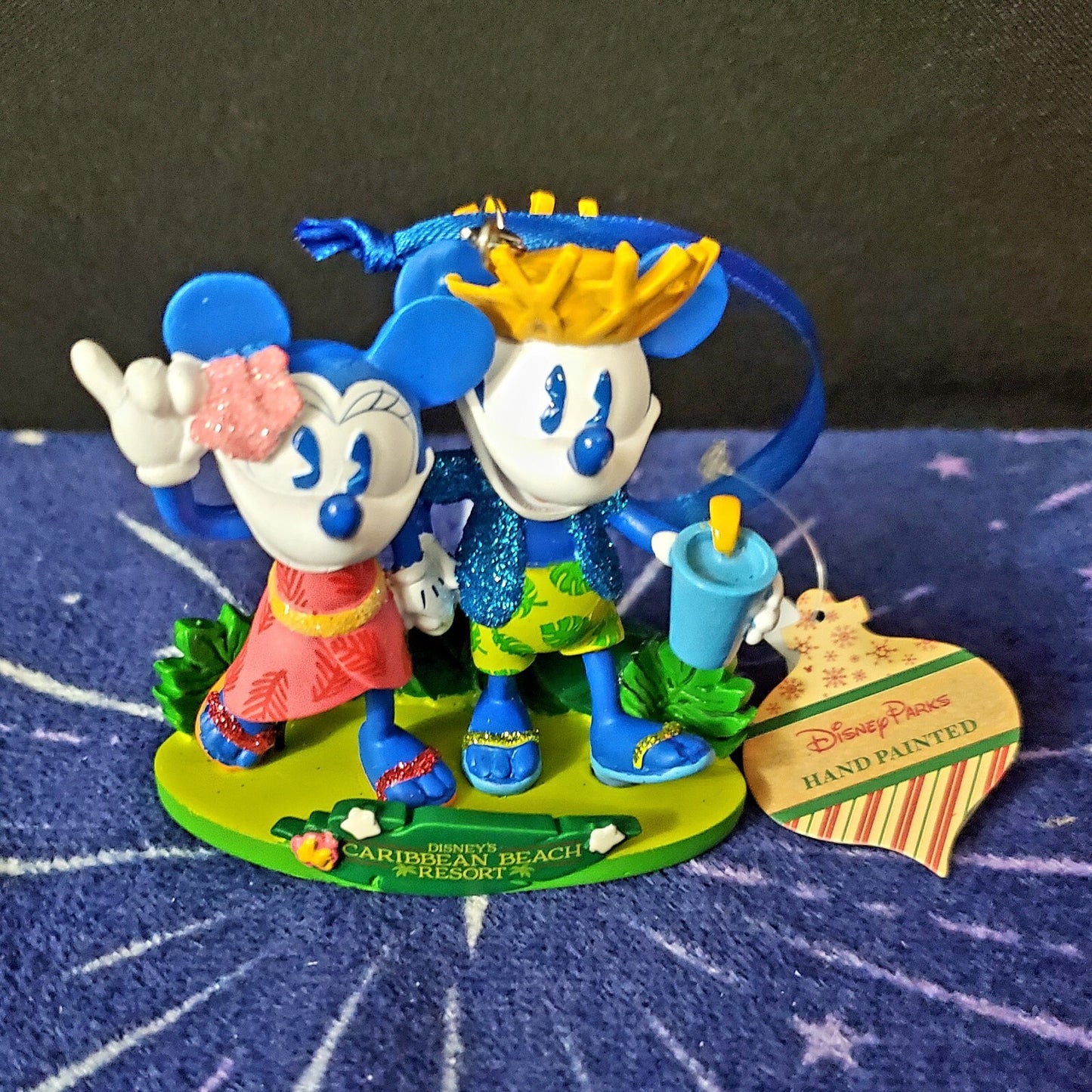 2022 Disney Parks Caribbean Beach Resort Mickey Mouse Miniature Ornament New