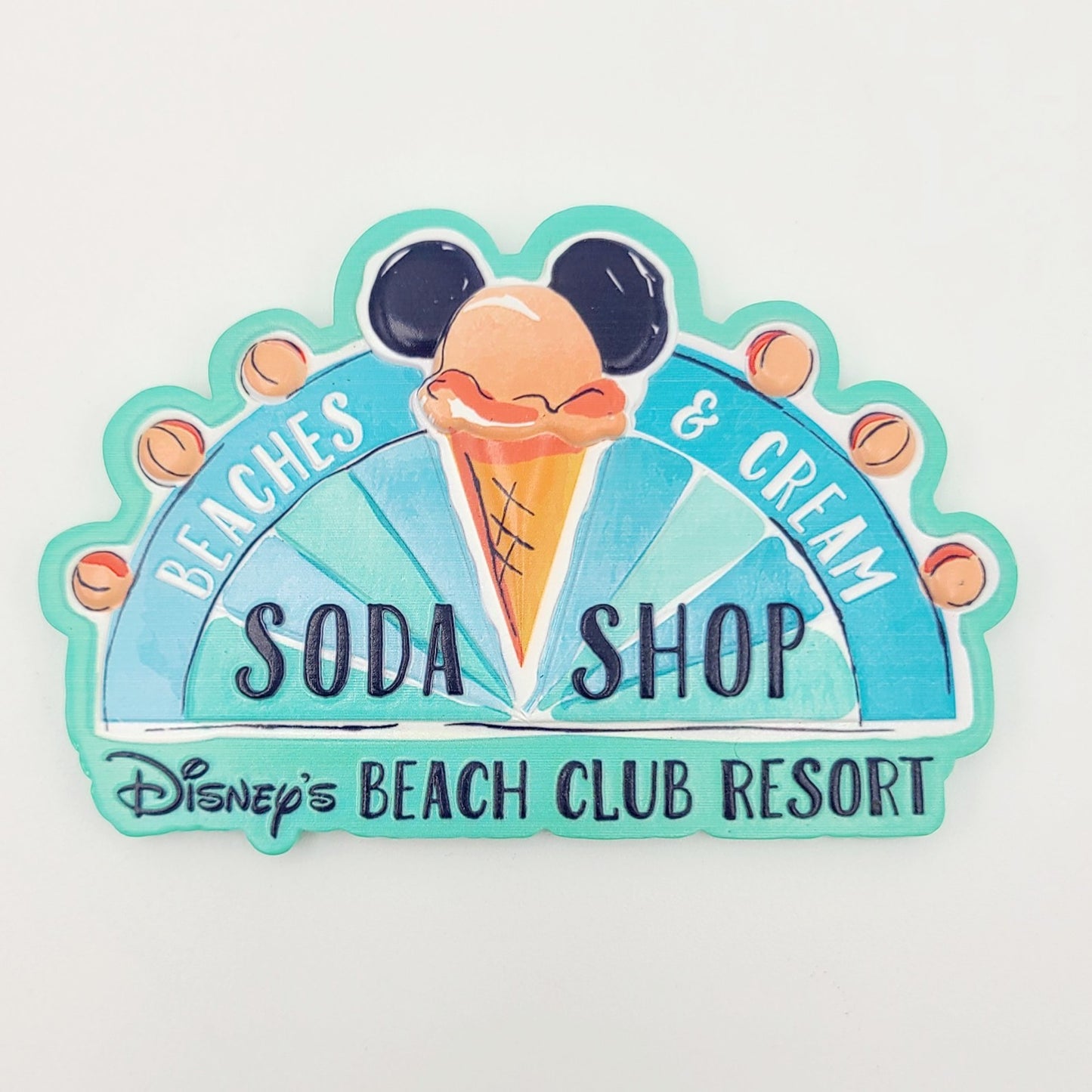 New 2024 Disney World Parks Beach Club Resort Beaches & Cream Soda Shop Magnet