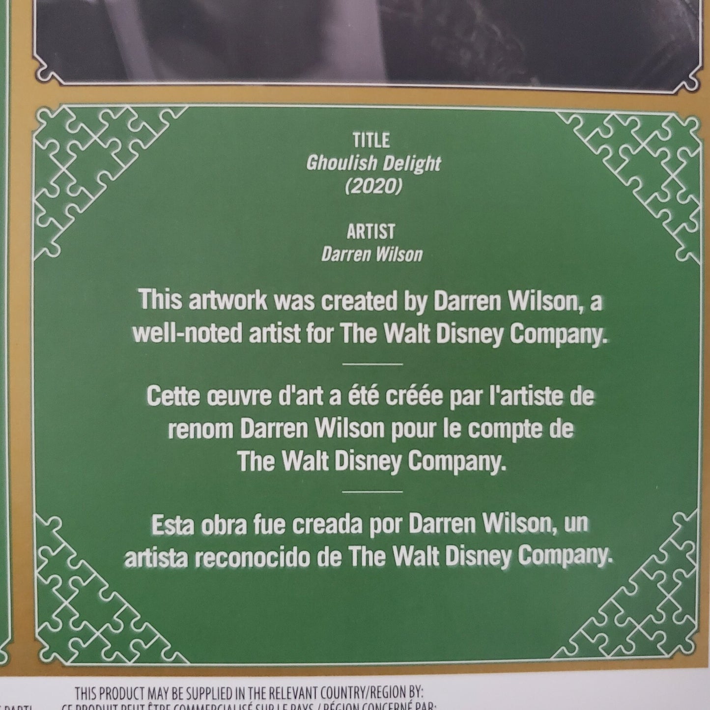 Disney Parks Signature Haunted Mansion 50th Anniversary 1000 Piece Puzzle Wilson