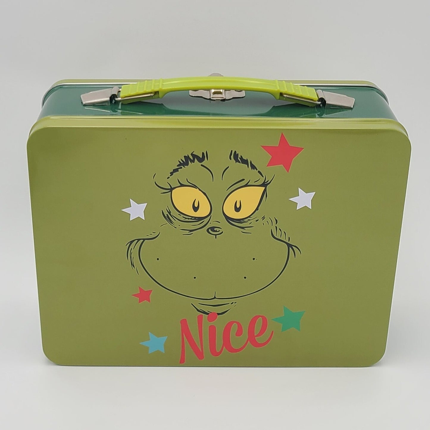 Universal Studios The Grinch Naughty Nice Large Tin Lunch Box Christmas Lunchbox
