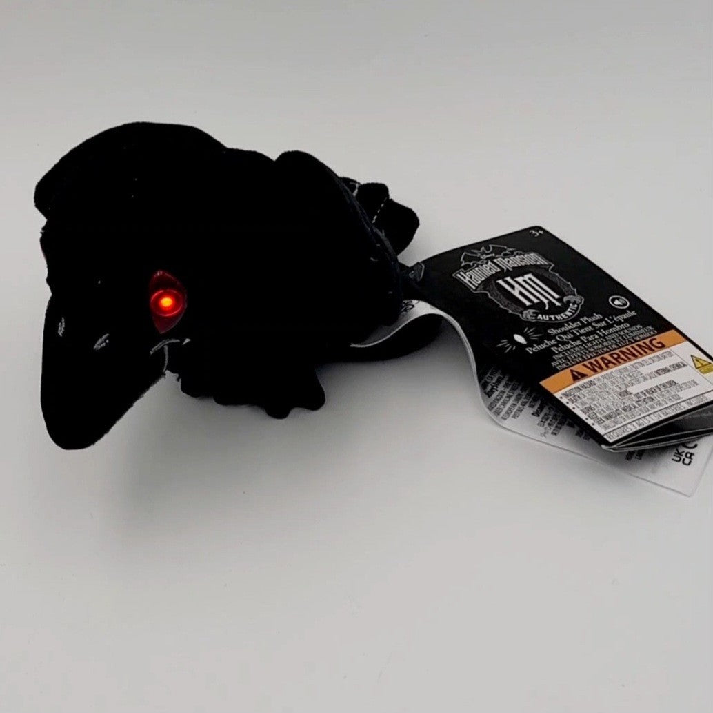 Disney Parks 2024 The Haunted Mansion Raven Light-Up Magnetic Shoulder Plush Toy