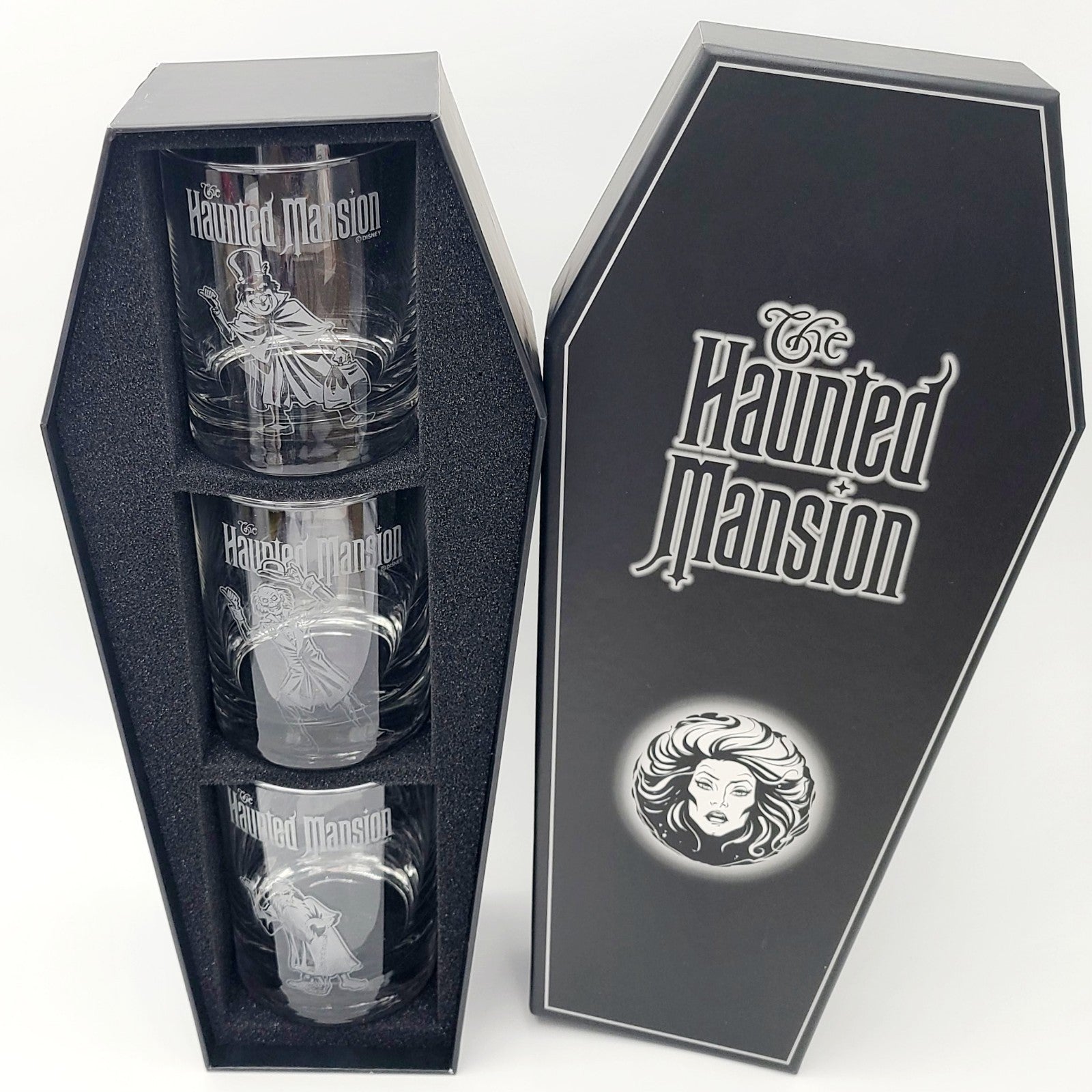 Disney Parks Arribas Haunted Mansion Hitchhiking Ghosts Limited Edition Glasses