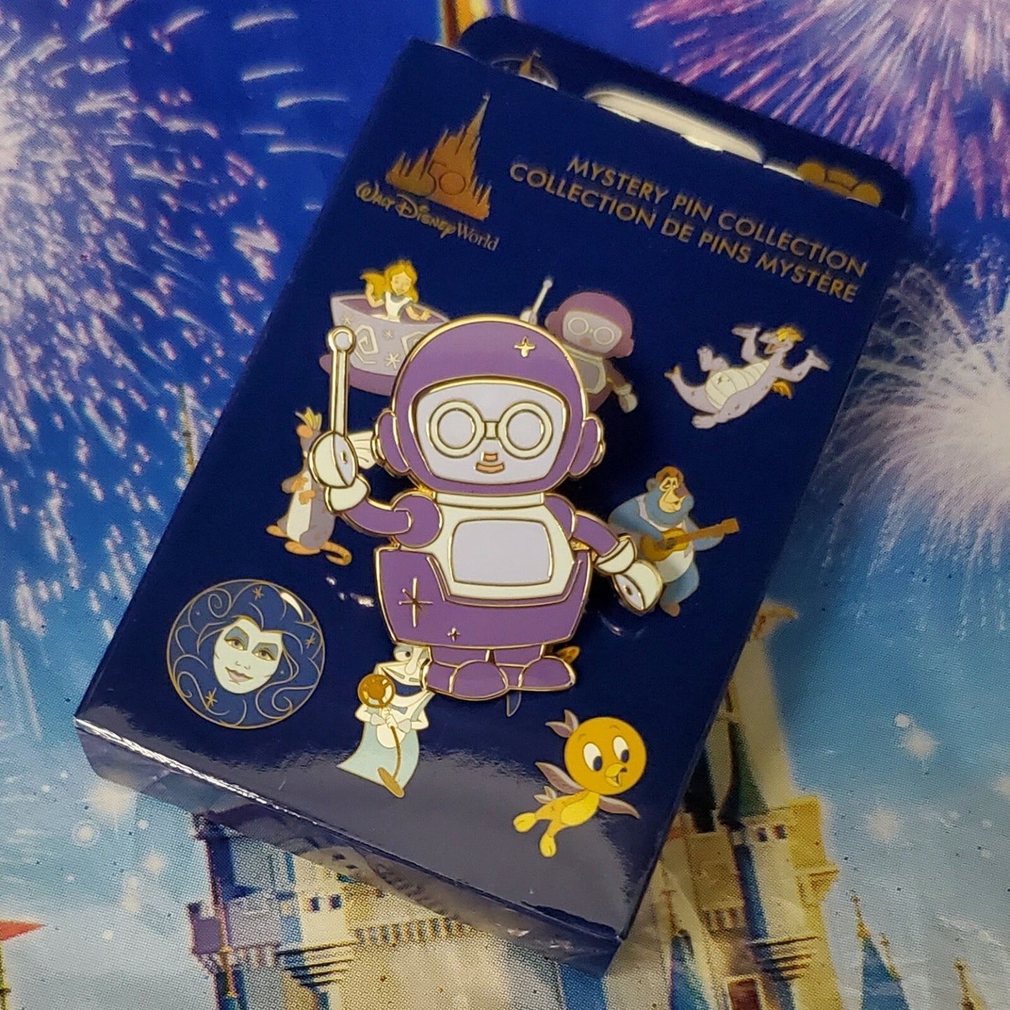 *COMPLETE SET 10 Pins* Walt Disney World Park 50th Anniversary Mystery PLUS Bag