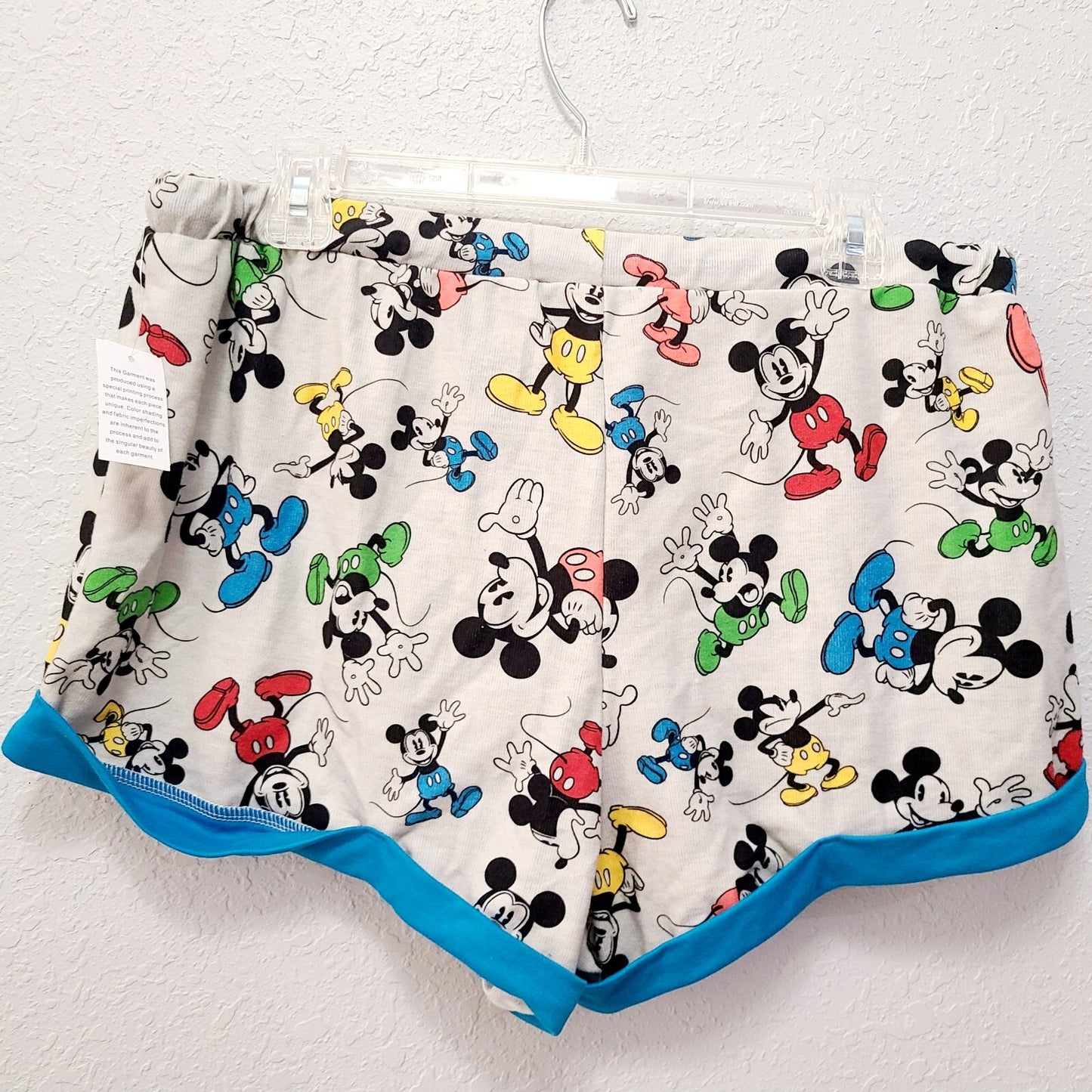 XL Walt Disney World Parks Mickey Mouse Lounge Sleep Shorts Women’s Blue Red NEW