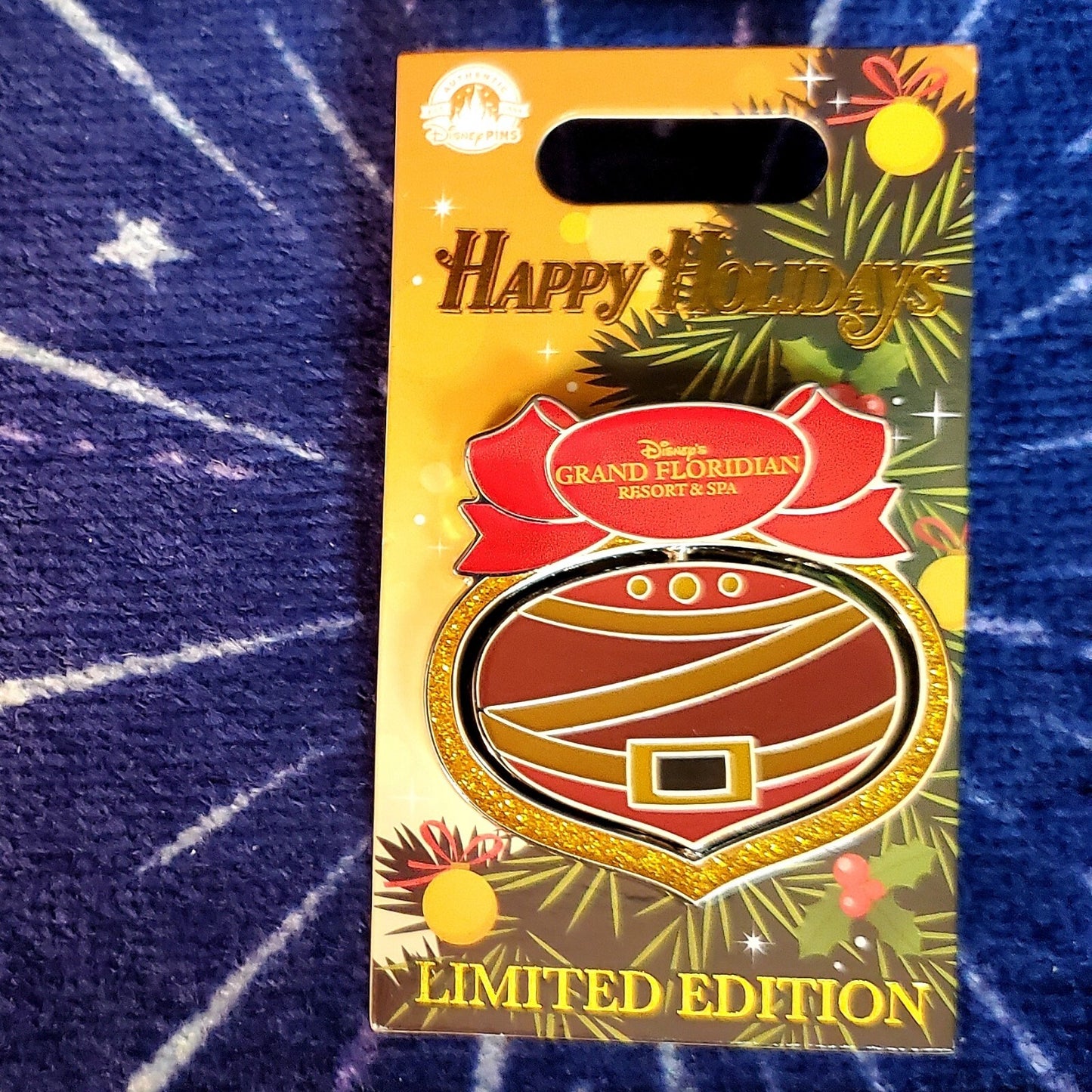 Grand Floridian Resort Pin Beauty Beast Gaston Disney Parks Happy Holidays 2022