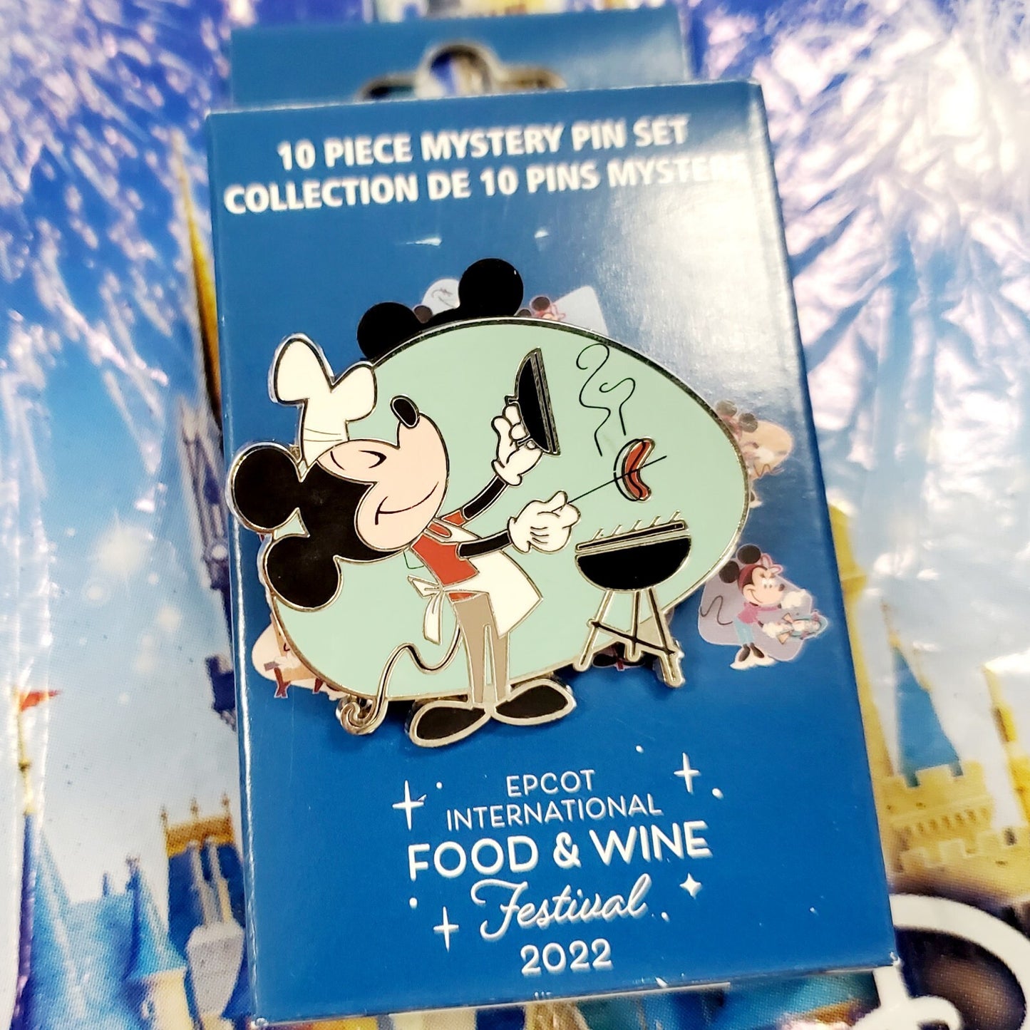 *4 Pin Set* 2022 Disney Parks Epcot Food & Wine Mystery Mickey & Minnie Mouse