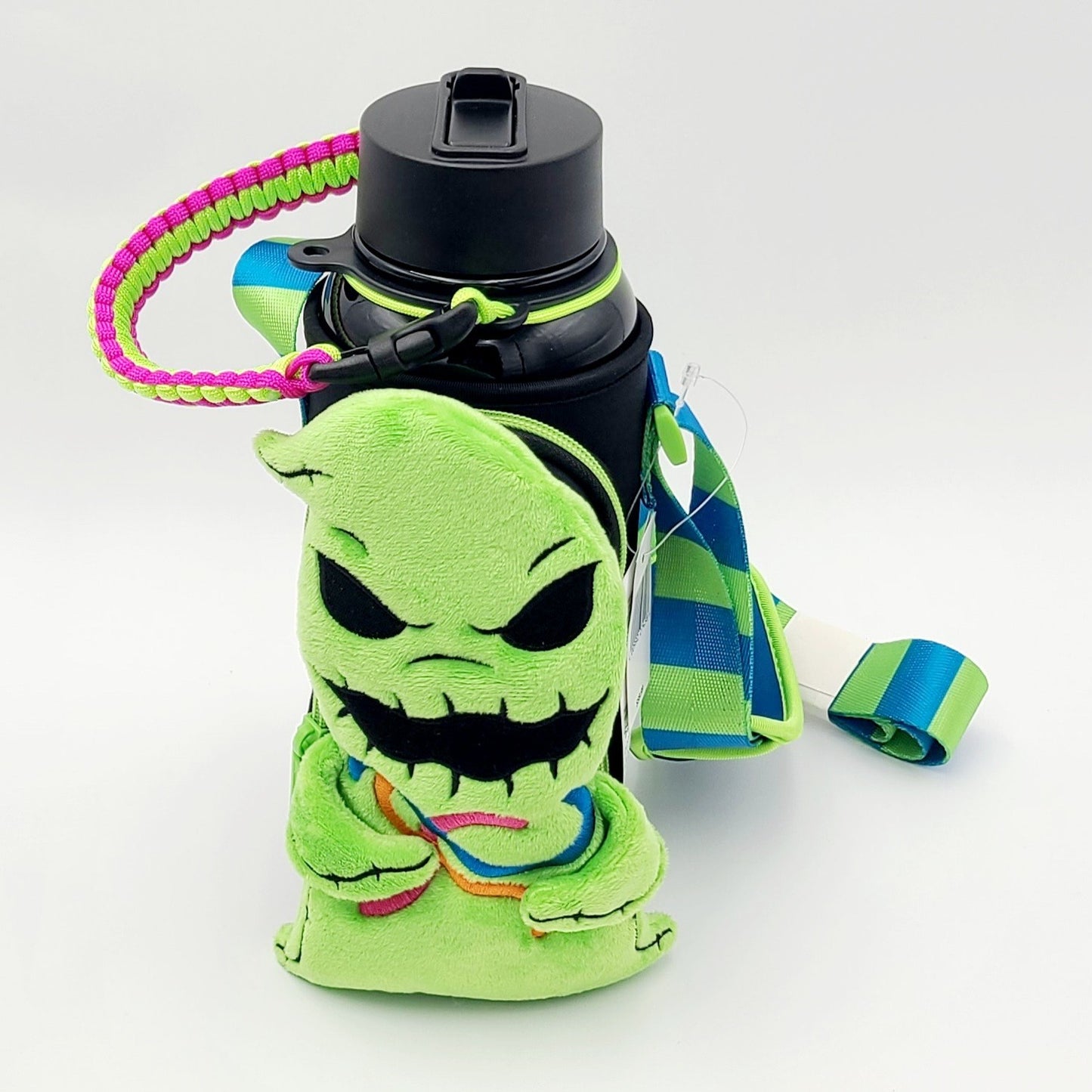 Disney Park Oogie Boogie Water Bottle & Drink Carrier Holder Crossbody Strap NBC