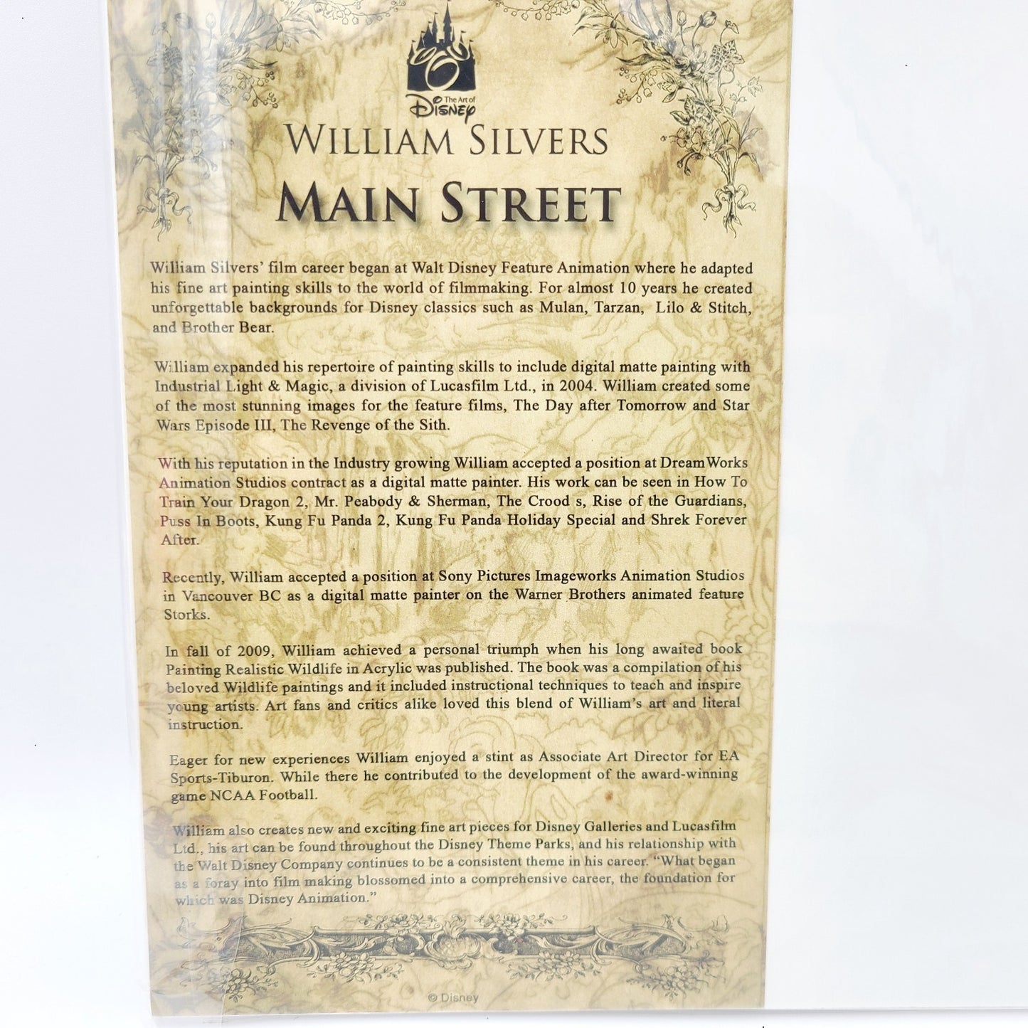 SIGNED Disney Parks Main Street Mickey & Friends William Silvers Print 18” X 14”