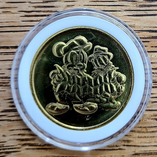 Disney Parks Wilderness Campground Mickey Donald Map Collectible Coin Medallion