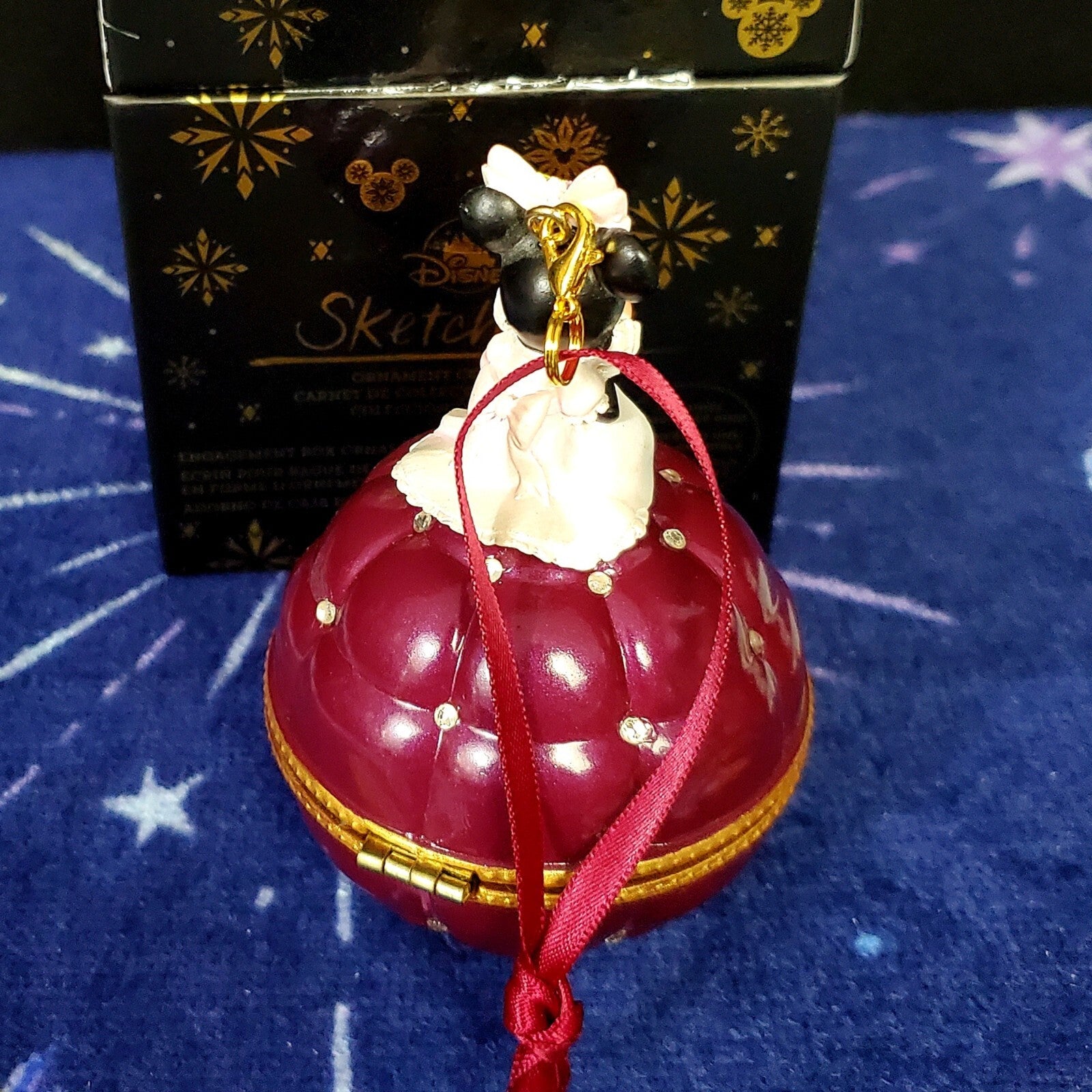 2022 Disney Parks Sketchbook Ornament Engagement Box Minnie Mouse Wedding New
