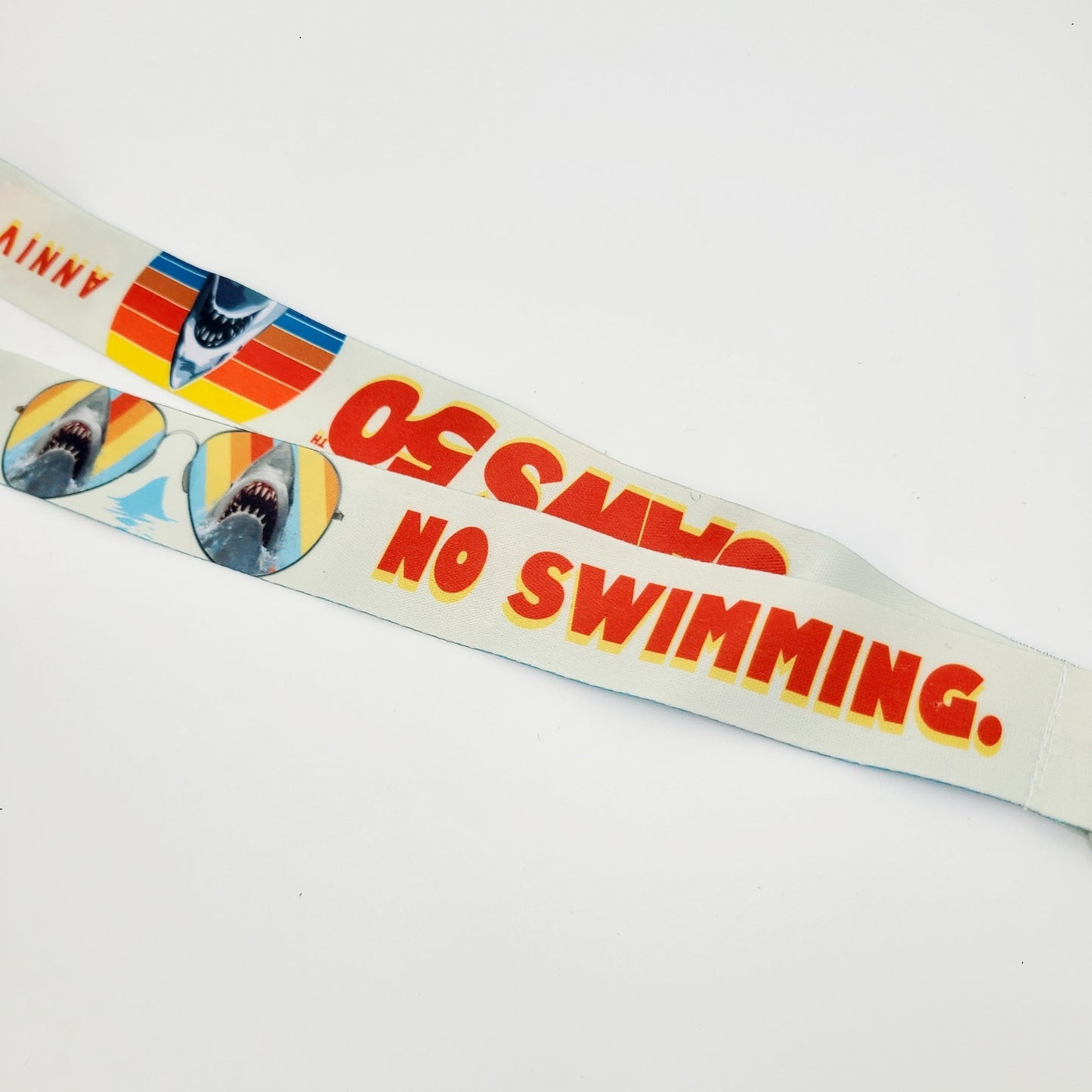 Universal Studios Orlando Florida Jaws 50th Anniversary Reversible Lanyard Shark
