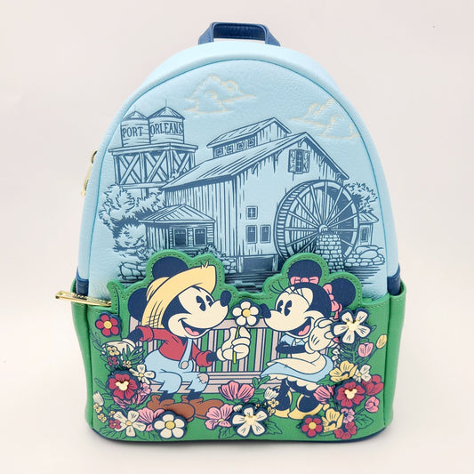 Disney Parks Port Orleans Riverside Mickey & Minnie Mini Loungefly Backpack NWT