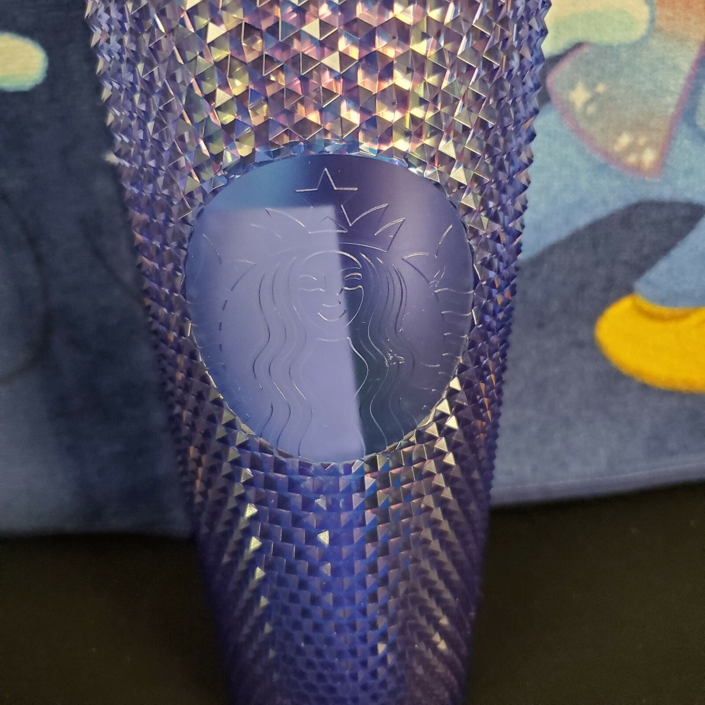 2021 Walt Disney World Parks 50th Anniversary Starbucks Bling Blue Tumbler NEW