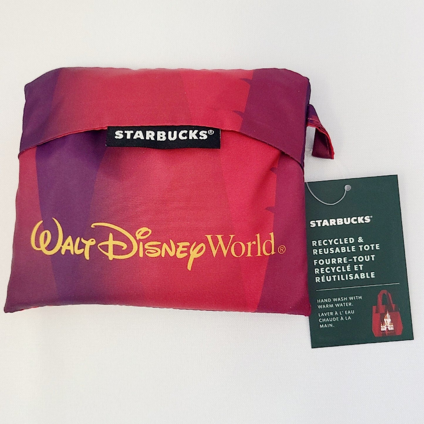 Walt Disney World Cinderella Castle Starbucks Magic Kingdom Tote Bag In Pouch