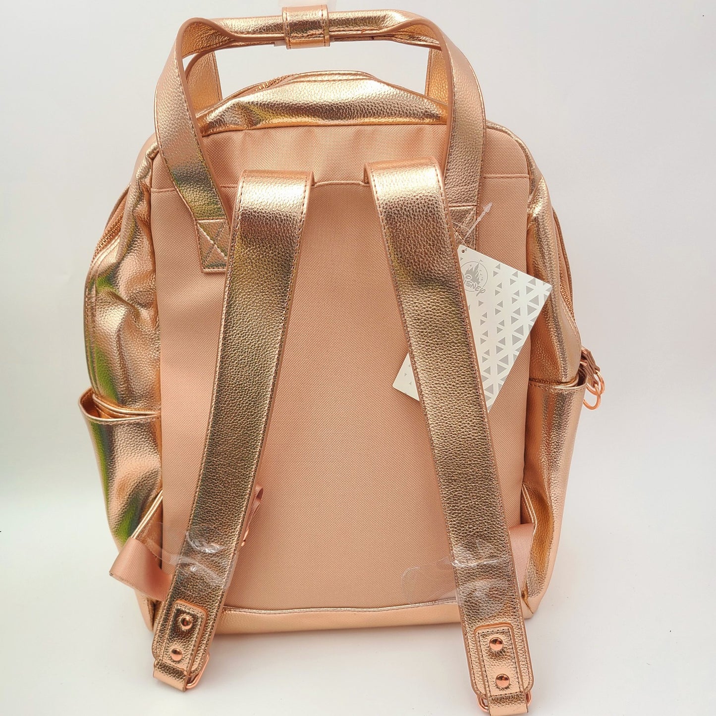 Walt Disney World Parks Rose Gold Icon Flair Pin Trader Backpack Bag Minnie NEW