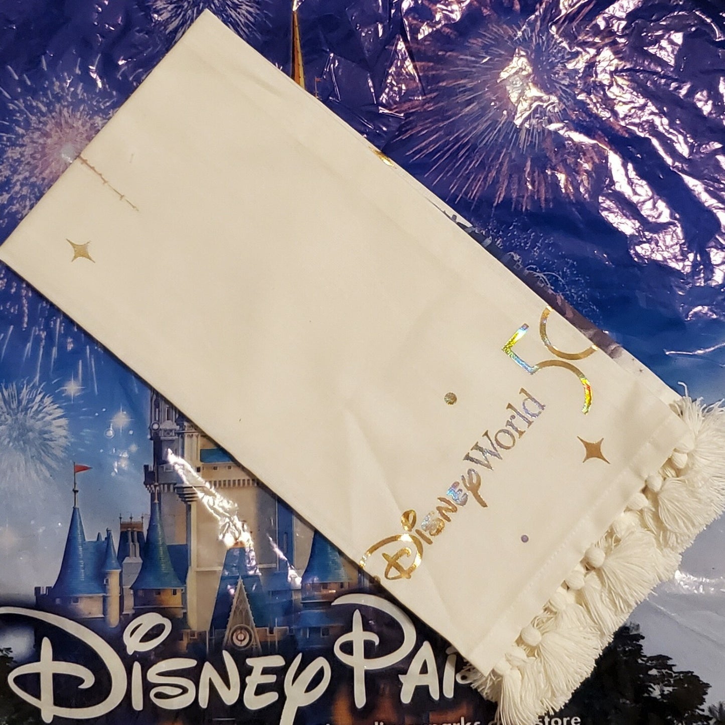 2021 Walt Disney World Park 50th Anniversary Castle Kitchen Hand Towel WDW NEW