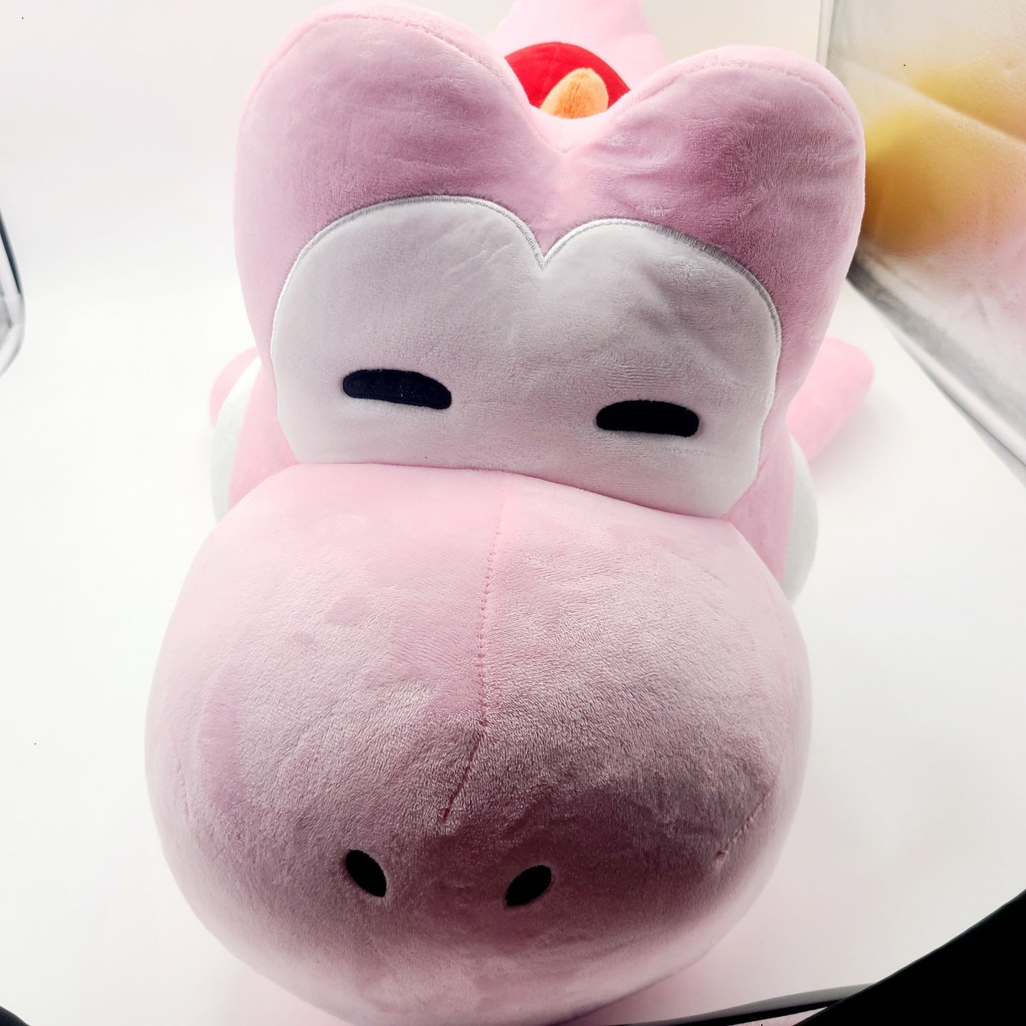 LARGE Yoshi Nintendo World Sleeping Plush Cushion Pillow Pink Universal Epic 38"