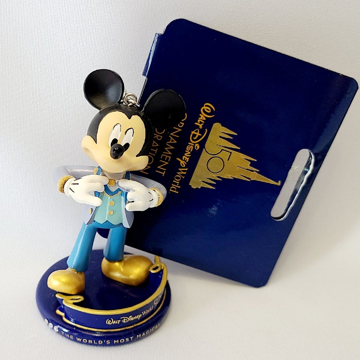 *2 Ornament Set* Walt Disney World Park 50th Anniversary Mickey Minnie Christmas