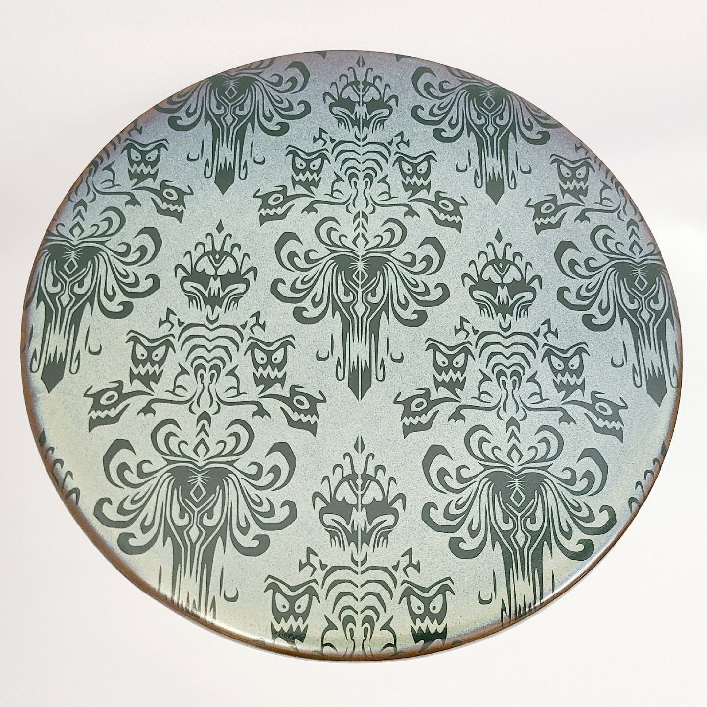 NEW Disney Parks The Haunted Mansion Gargoyle Wallpaper Porcelain Cake Stand