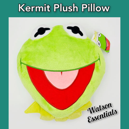 Disney Parks The Muppets Kermit The Frog Green Throw Pillow New With Tag