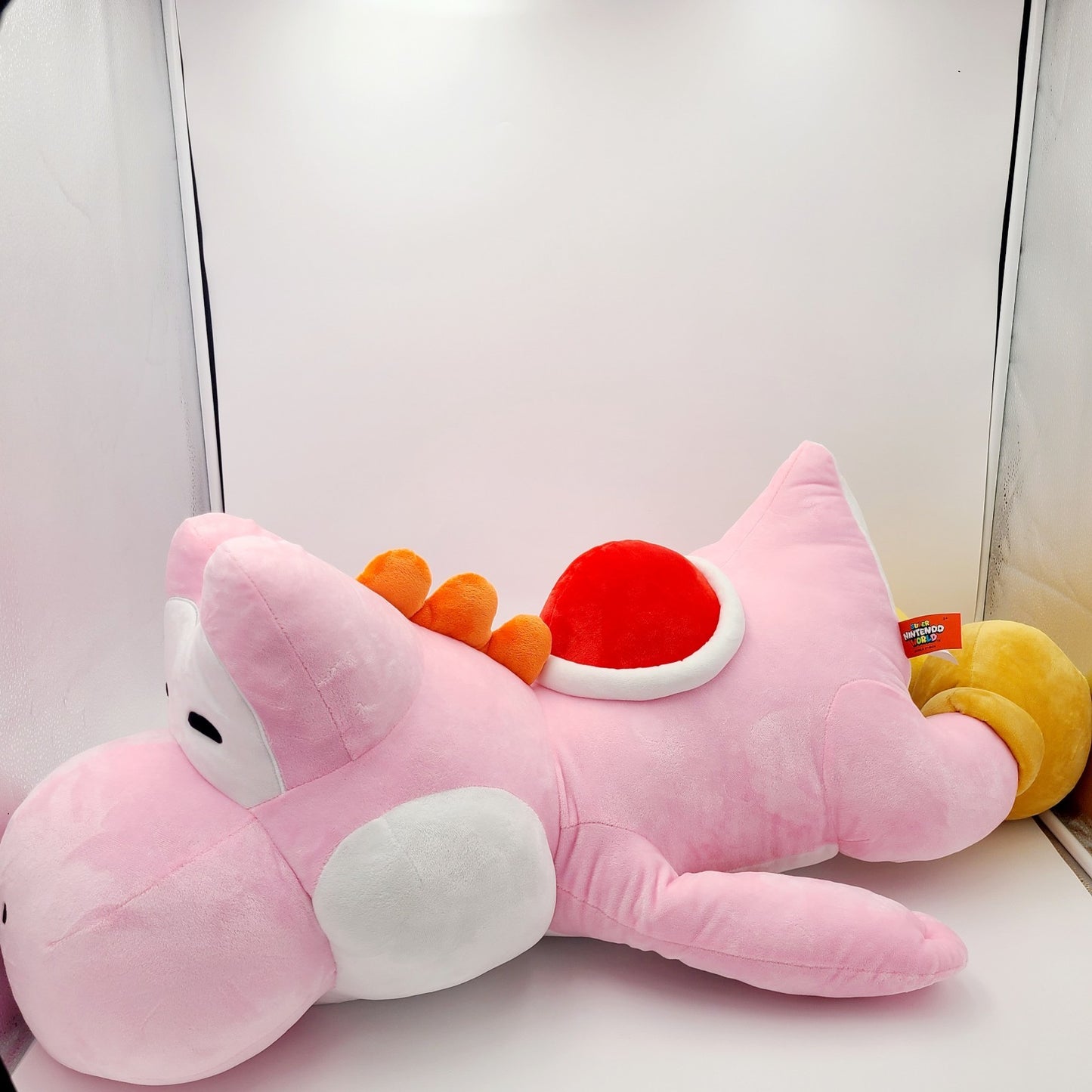 LARGE Yoshi Nintendo World Sleeping Plush Cushion Pillow Pink Universal Epic 38"