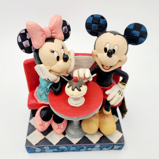 NEW Disney Park Traditions Jim Shore Mickey Minnie Mouse Soda Shop Love Flavors